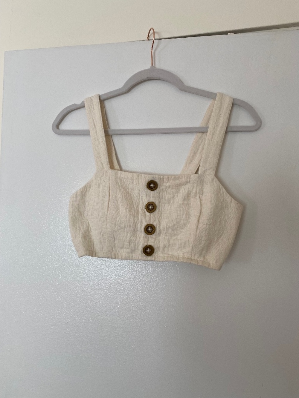 Show Me Your Mumu Adeline Crop Top – Ivory  – Size [S]